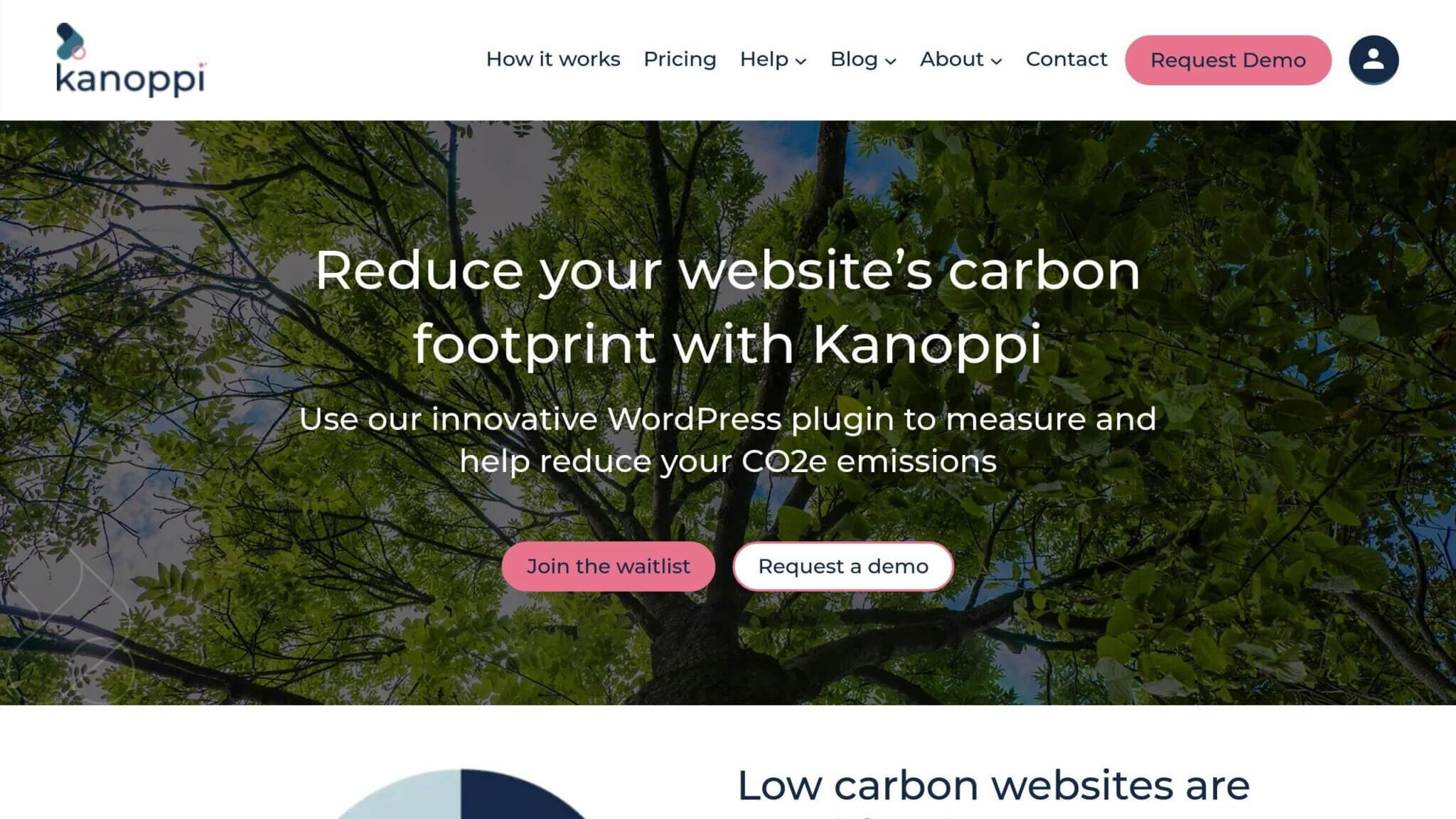 eco-friendly website Kanoppi homepage